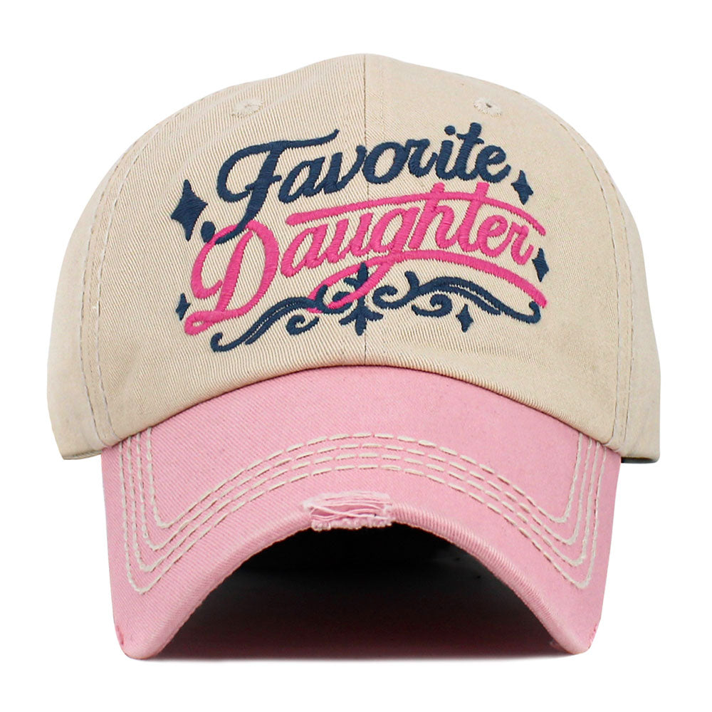 FAVORITE DAUGHTER Embroidered Vintage Baseball Cap