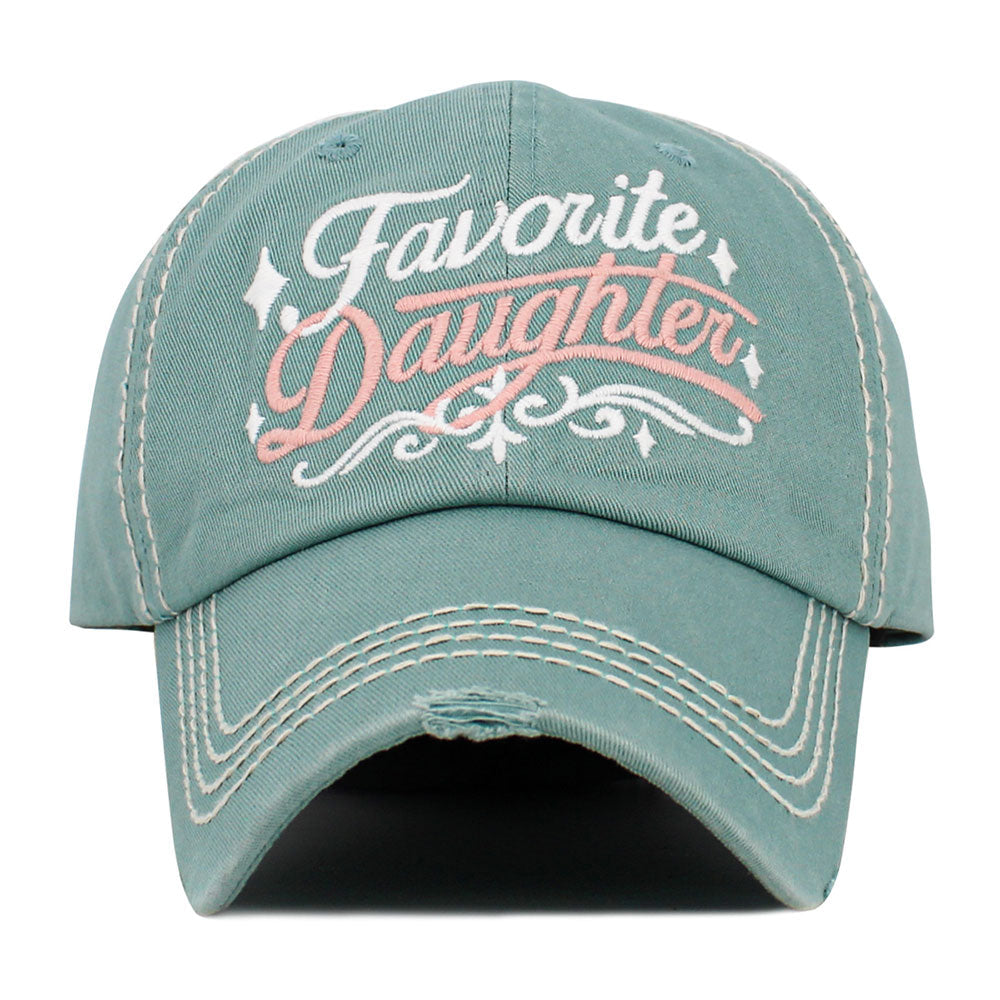 FAVORITE DAUGHTER Embroidered Vintage Baseball Cap