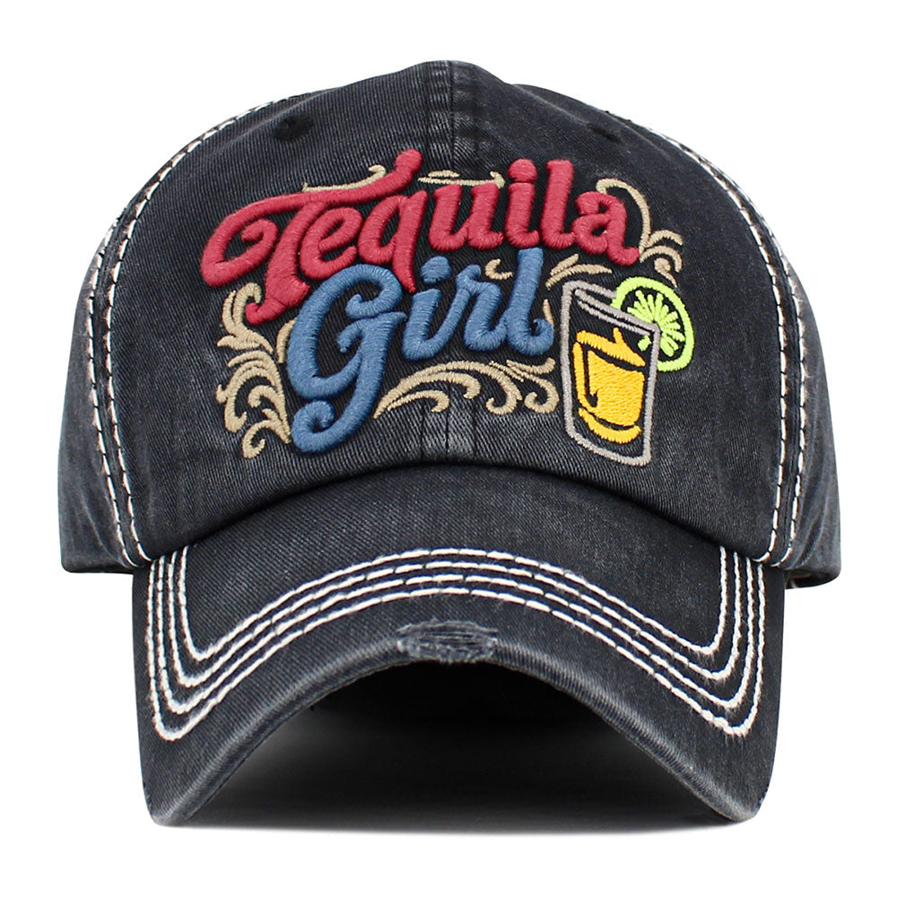 TEQUILA GIRL Embroidered Vintage Baseball Cap