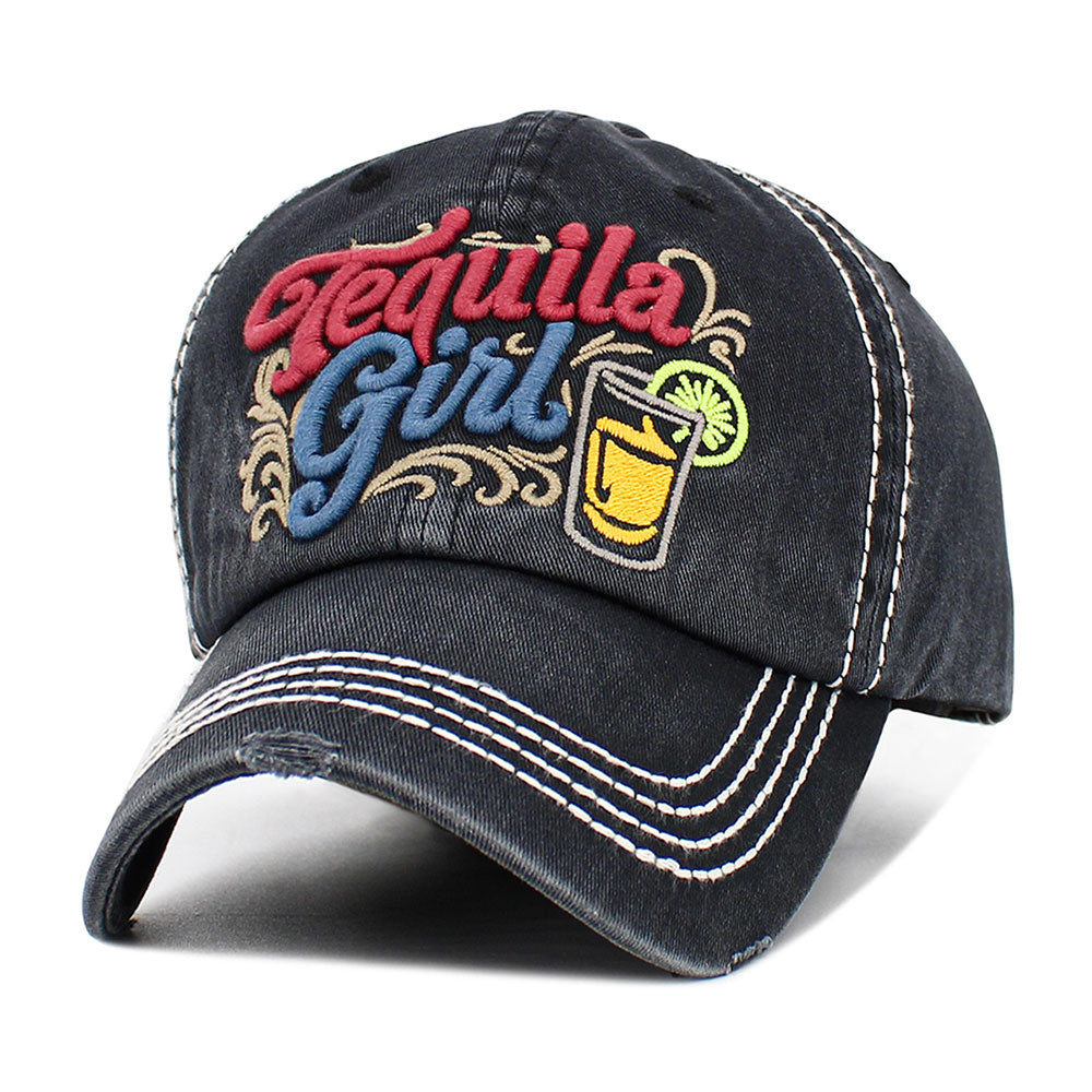 TEQUILA GIRL Embroidered Vintage Baseball Cap