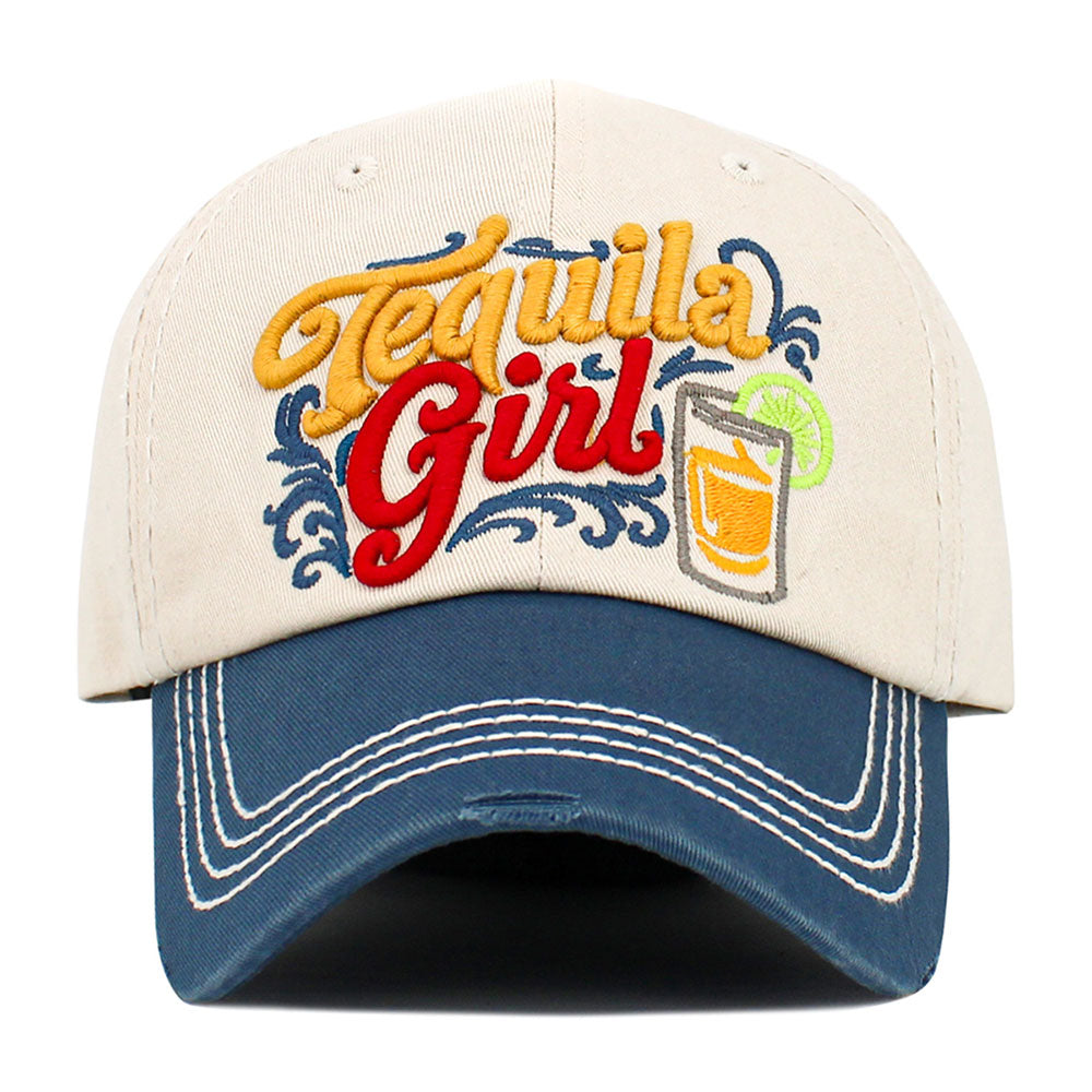 TEQUILA GIRL Embroidered Vintage Baseball Cap