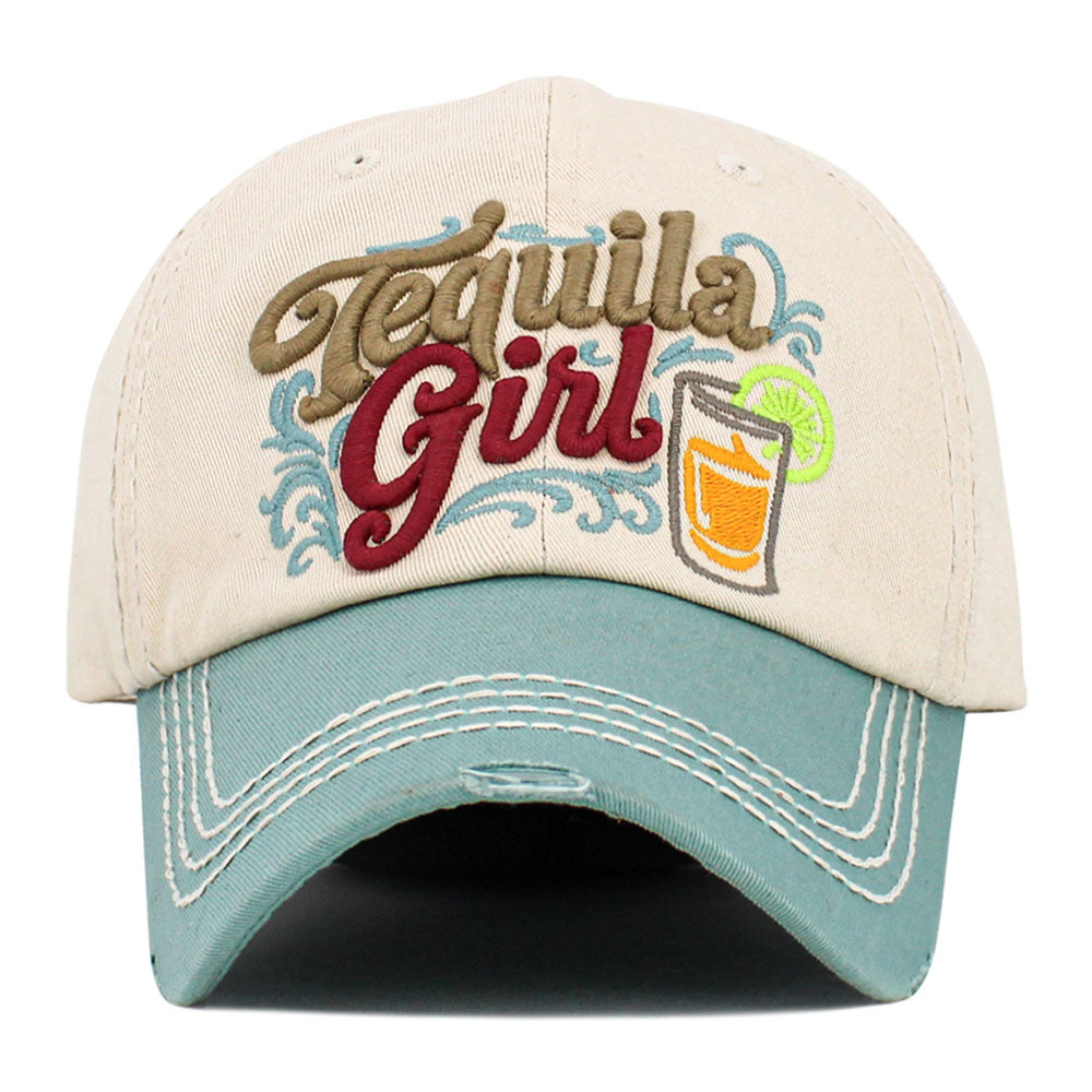 TEQUILA GIRL Embroidered Vintage Baseball Cap
