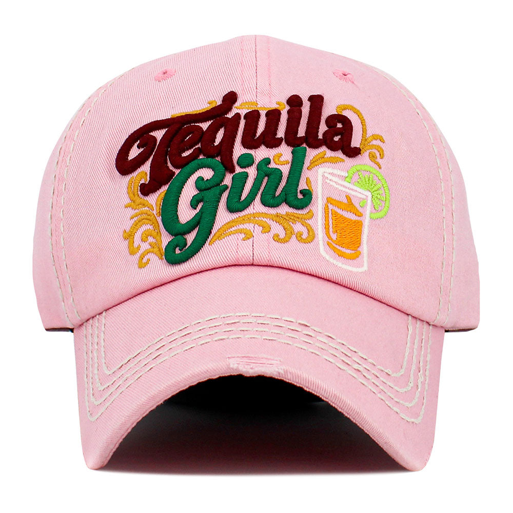 TEQUILA GIRL Embroidered Vintage Baseball Cap