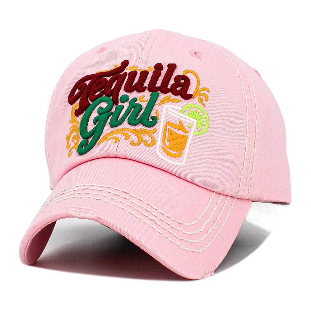 TEQUILA GIRL Embroidered Vintage Baseball Cap