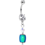 Handcrafted Double Crystalline Gem MOOD Belly Ring