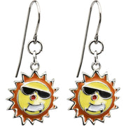 Handcrafted Stainless Steel Sunglasses Sun Earrings