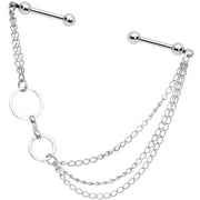 Handmade Twin Circle Chain Double Industrial Barbell