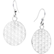 Handcrafted Silver Plated Geometric Refraction Fishhook Earrings