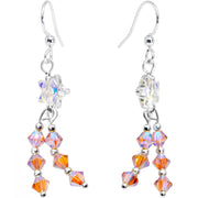 Handcrafted Star Trail Dangle Earrings Created with Crystals