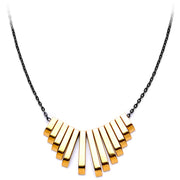 Handcrafted Natural Hematite Gunmetal Plated Chain Necklace