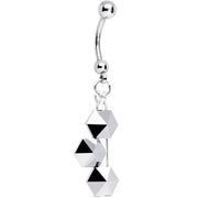 Handmade Geometric Belly Ring Created with Crystals