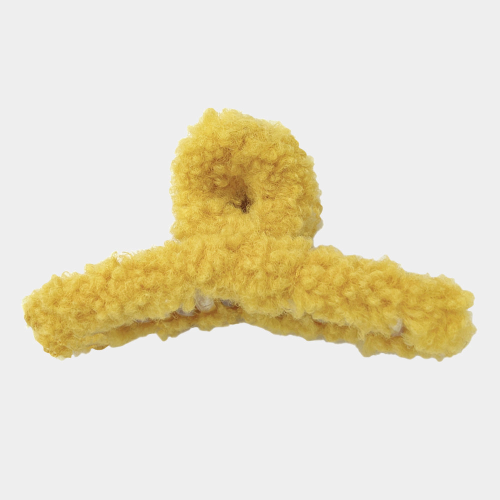 Solid Sherpa Hair Claw Clip