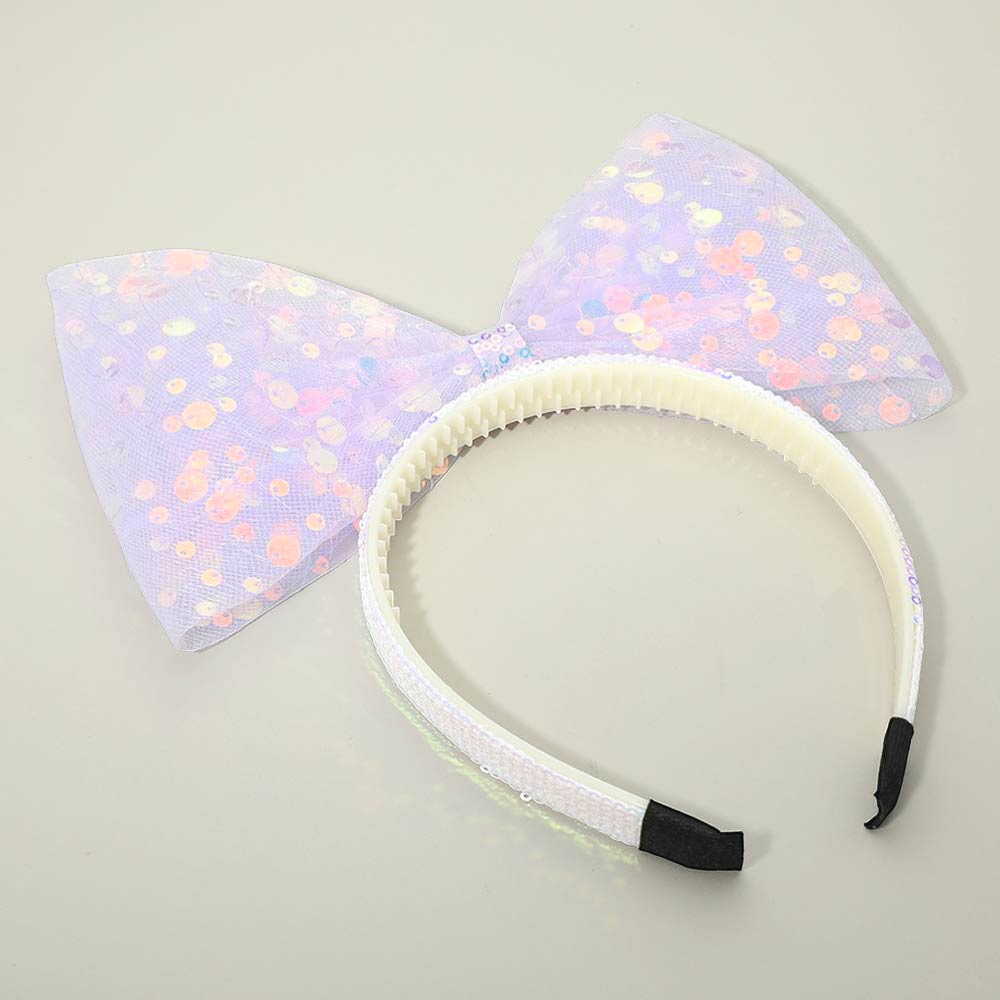 Oversized Sequin Bow Accent Headband