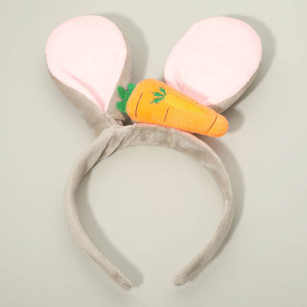 Plush Carrot Accent Easter Bunny Ear Headband