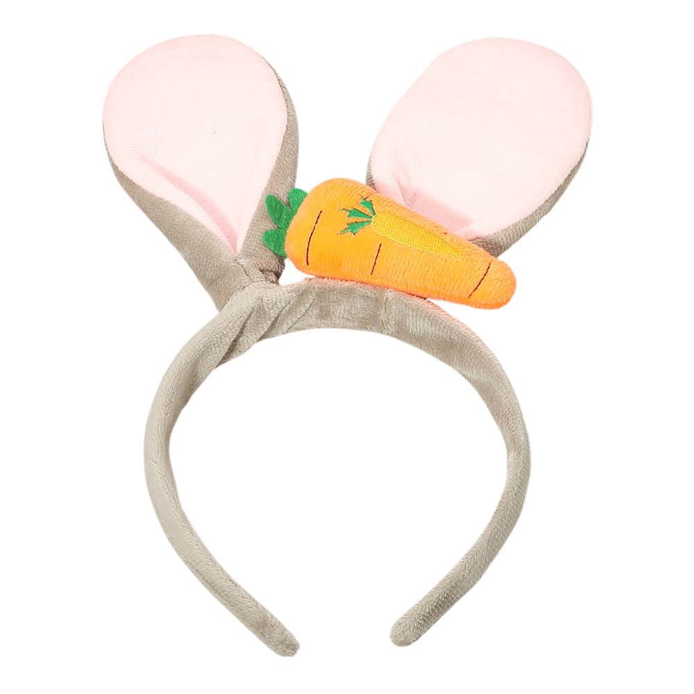 Plush Carrot Accent Easter Bunny Ear Headband