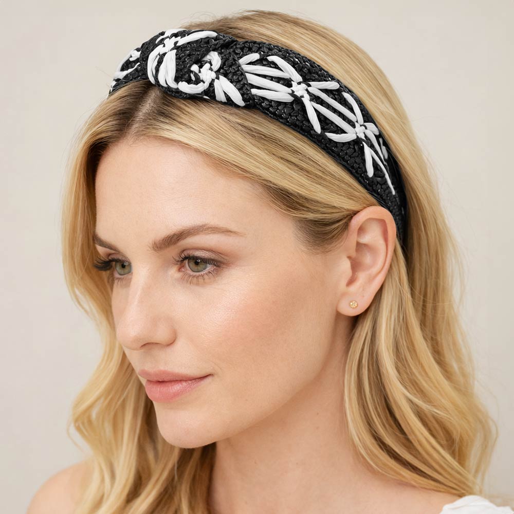 Woven Contrast Knot Headband