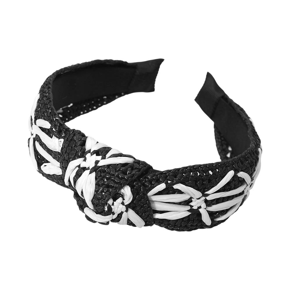 Woven Contrast Knot Headband