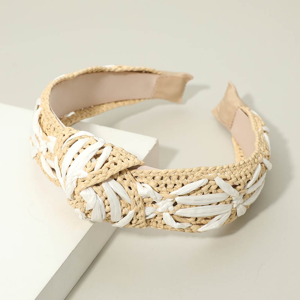 Woven Contrast Knot Headband