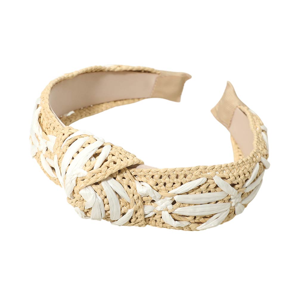Woven Contrast Knot Headband