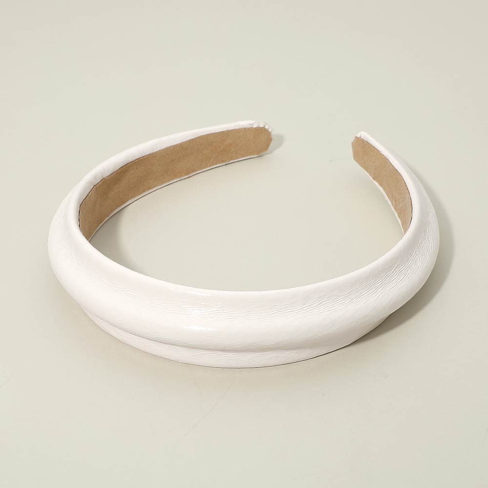 Classic Glossy Faux Leather Wide Headband