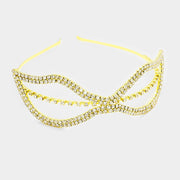 Crystal rhinestone bow headband