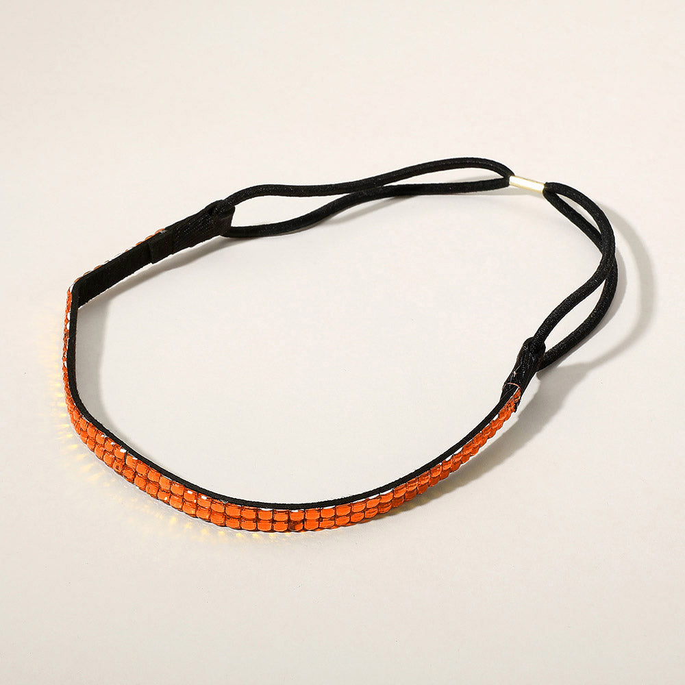 2-Row Bling Square Stone Stretch Headband