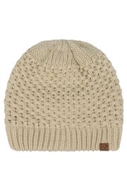 C.C Women's Cross Cell Stitch Knit Satin Lining Beanie
