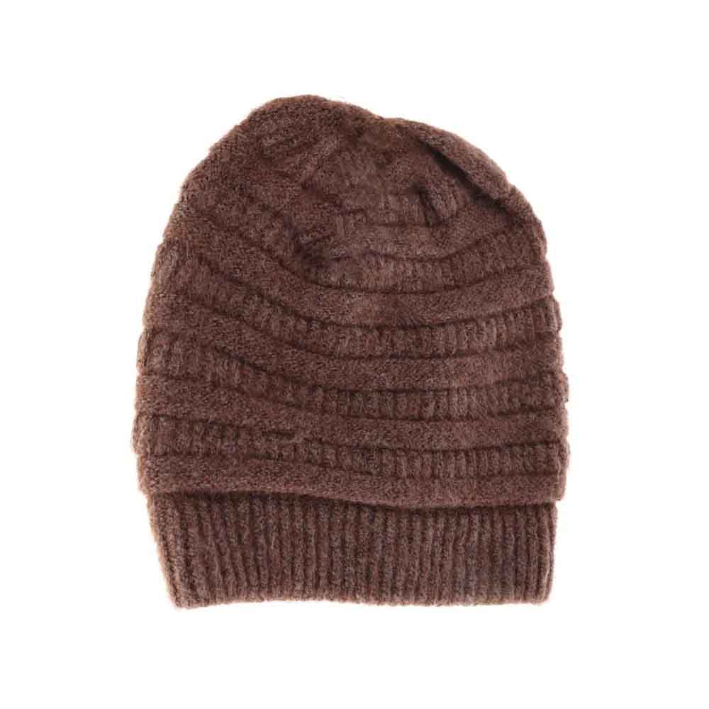 Fuzzy Lined Mixed Soft Yarn C.C Beanie