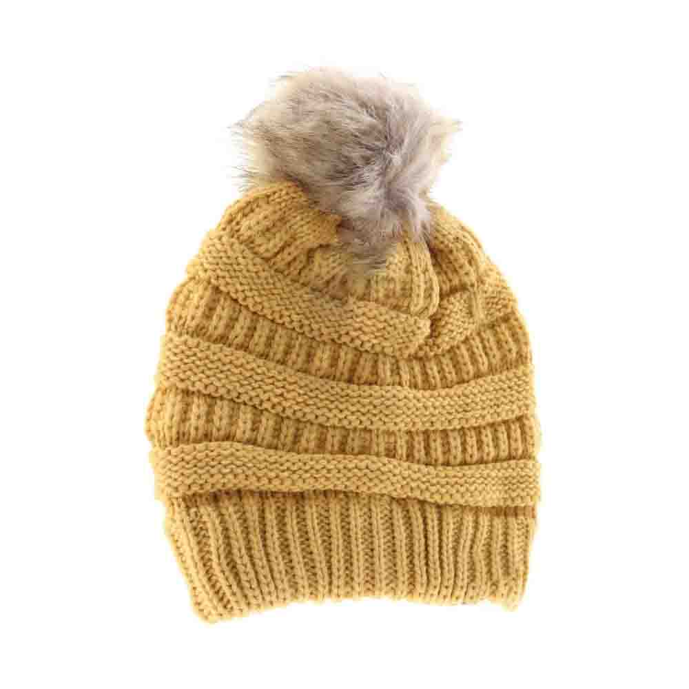 Fur Pom C.C Beanie