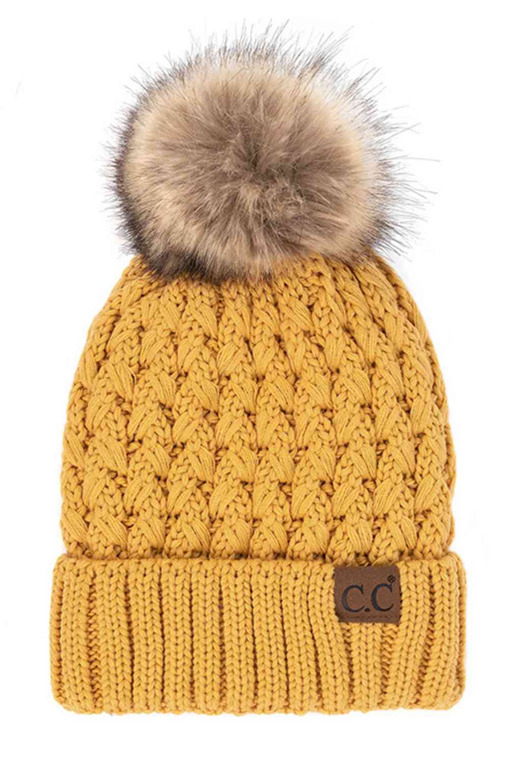C.C Lattice Crossover Stitch Beanie