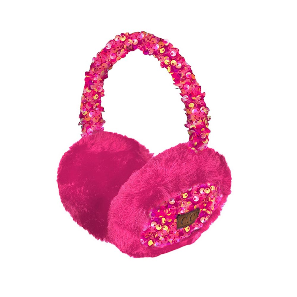 C.C Faux Fur Sequin Earmuff