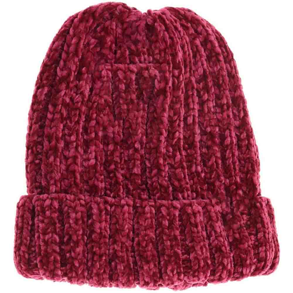 Solid Ribbed Chenille C.C Beanie