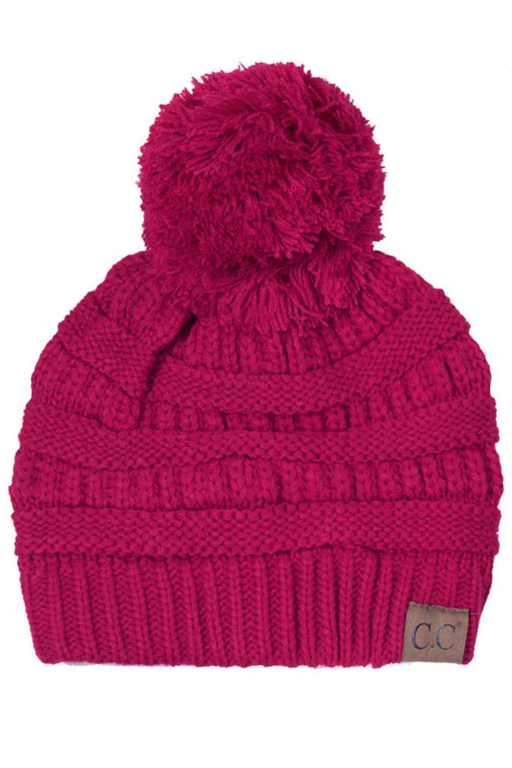 C.C Knit Beanie With Pom-Hat