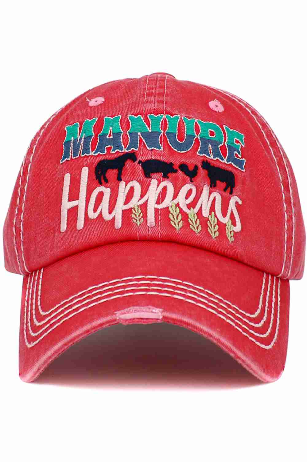 MANURE HAPPENS Vintage Baseball Cap