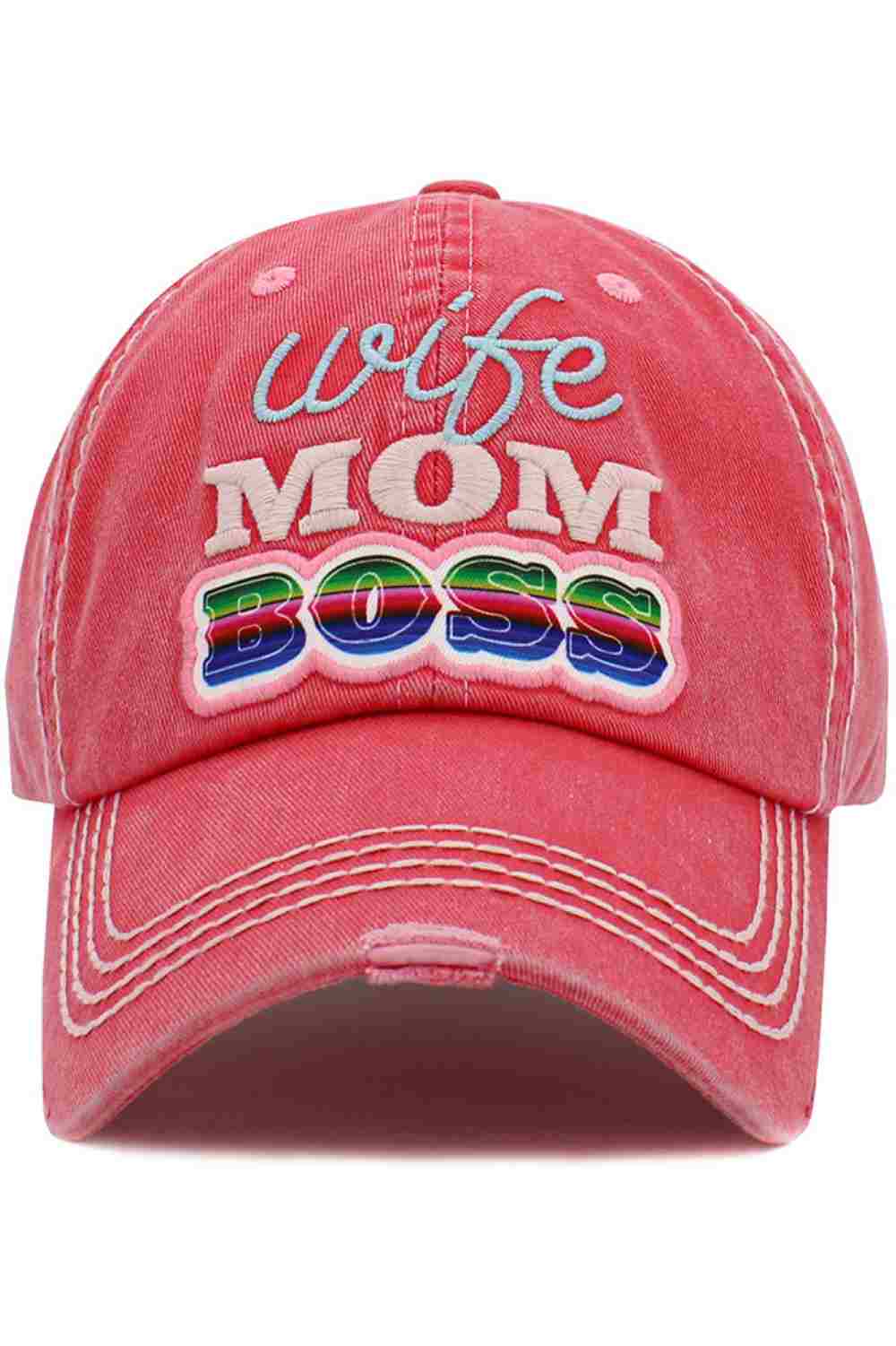 WIFE MOM BOSS Vintage Ball Cap