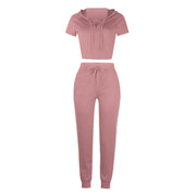Ensemble de sport et de loisirs de couleur unie 