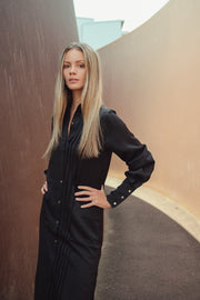 Pleated Shirt Dress