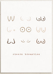 Cheers Breasties - Greeting Card