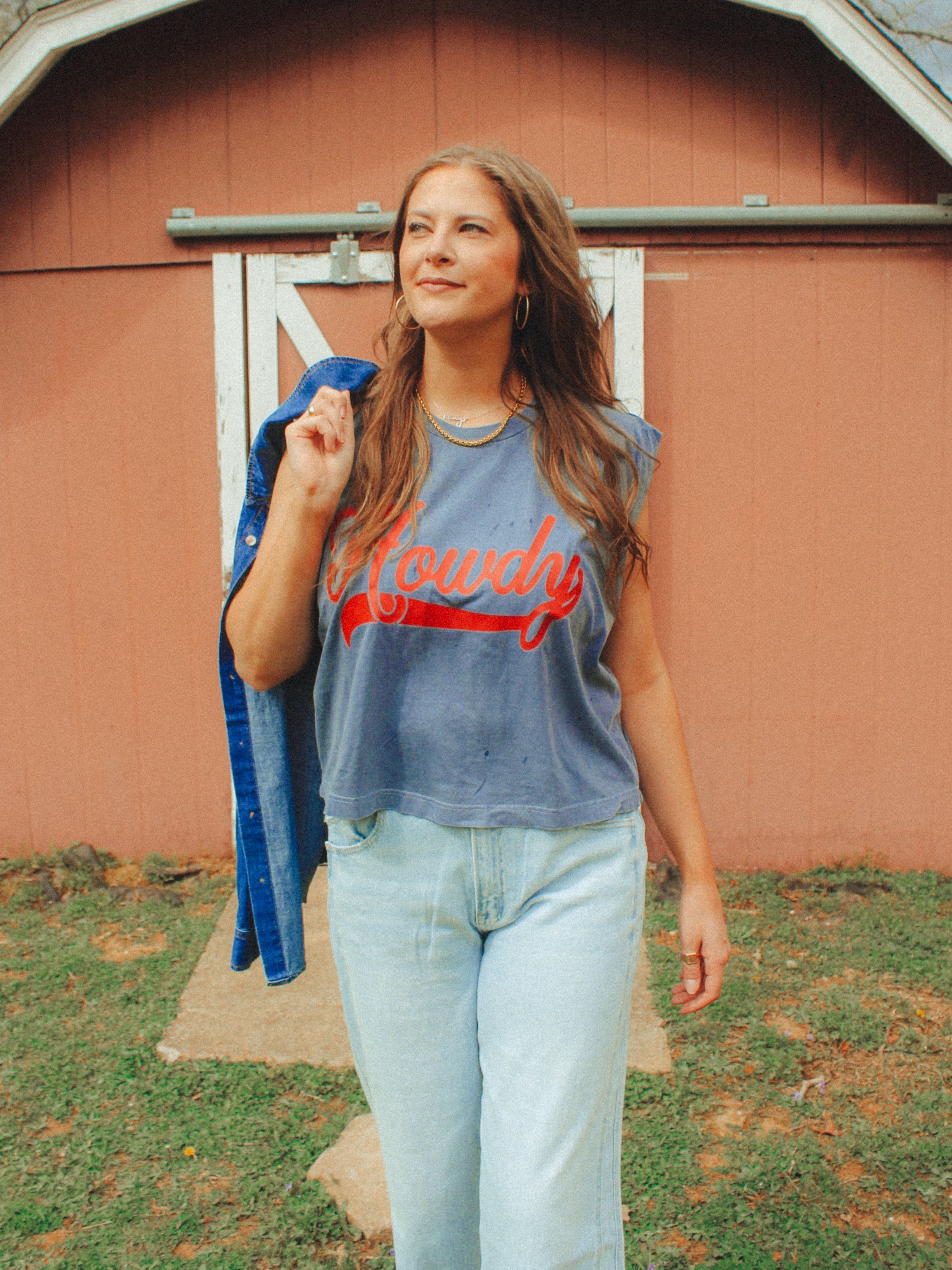 Underground Original Design: Howdy, Western Vintage Cropped Muscle Tank