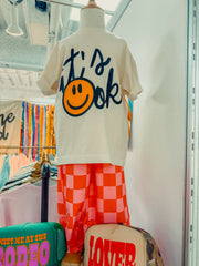 Underground Original Design: * KIDS * It's Ok Smile Boxy Cotton Kids T-Shirt