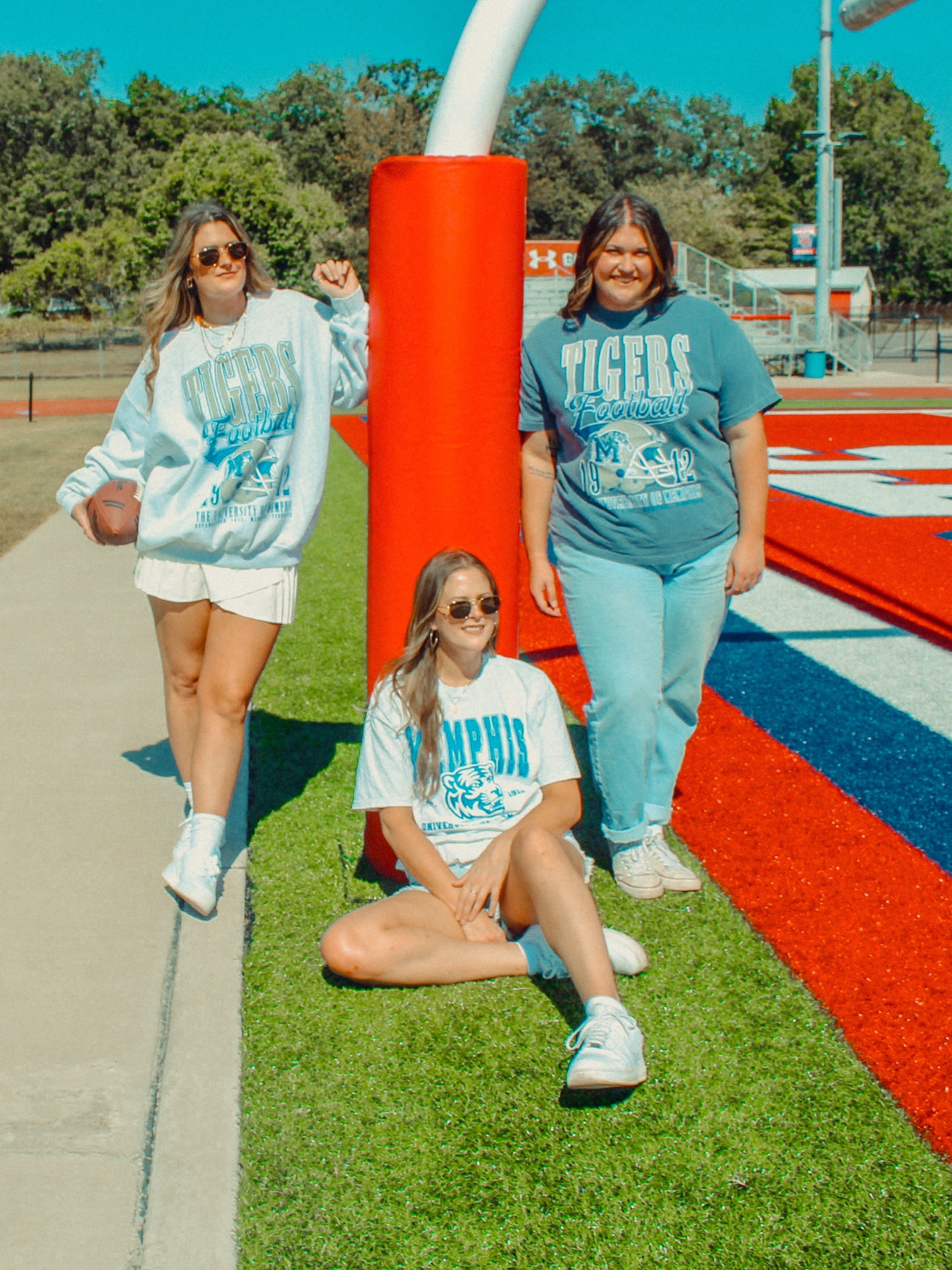 Underground Original Design: Memphis Tigers Football Boxy Cotton 90's Sweatshirt