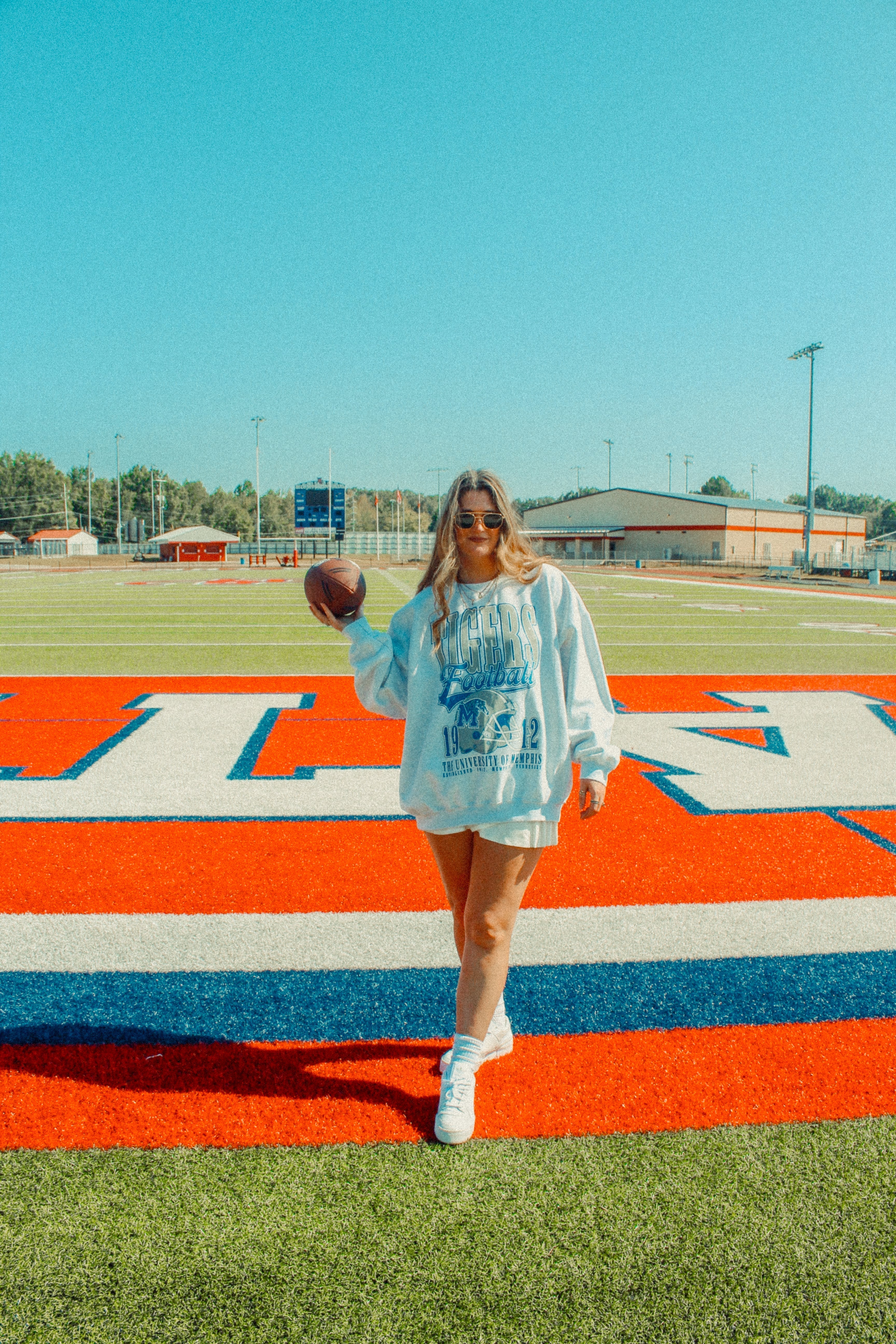 Underground Original Design: Memphis Tigers Football Boxy Cotton 90's Sweatshirt