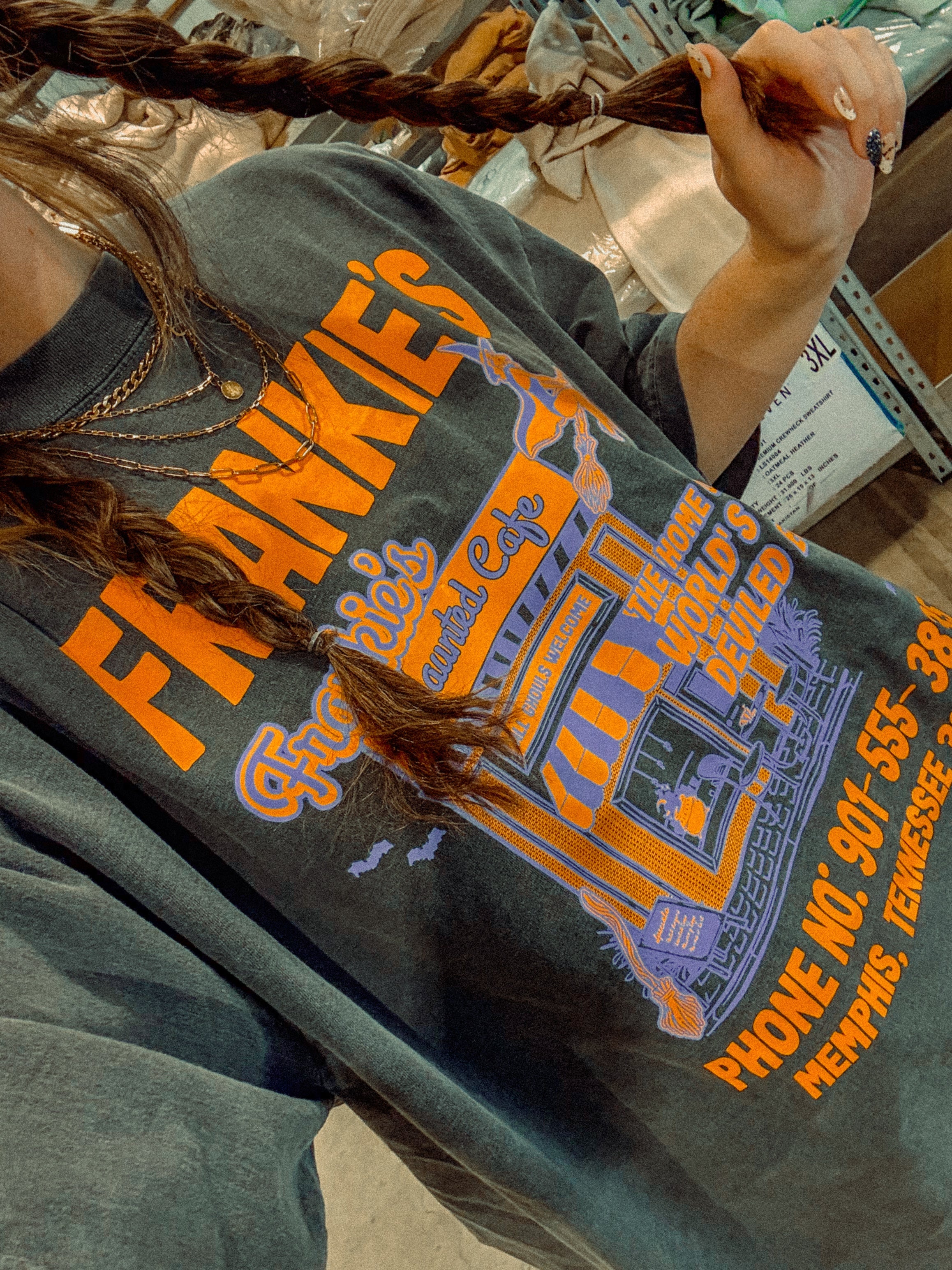 Underground Original Design: Frankie's Haunted Cafe Boxy Oversized TShirt