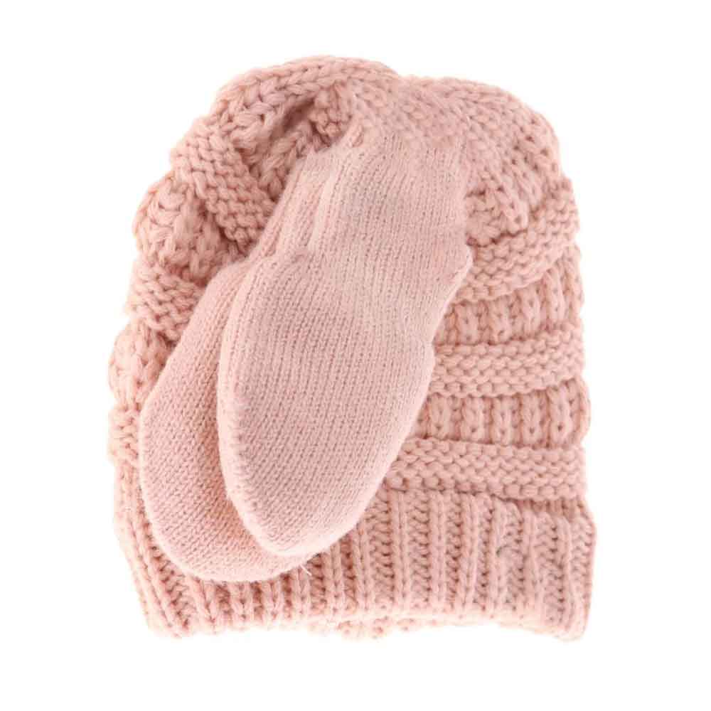 BABY Solid C.C Beanie with Mitten SET
