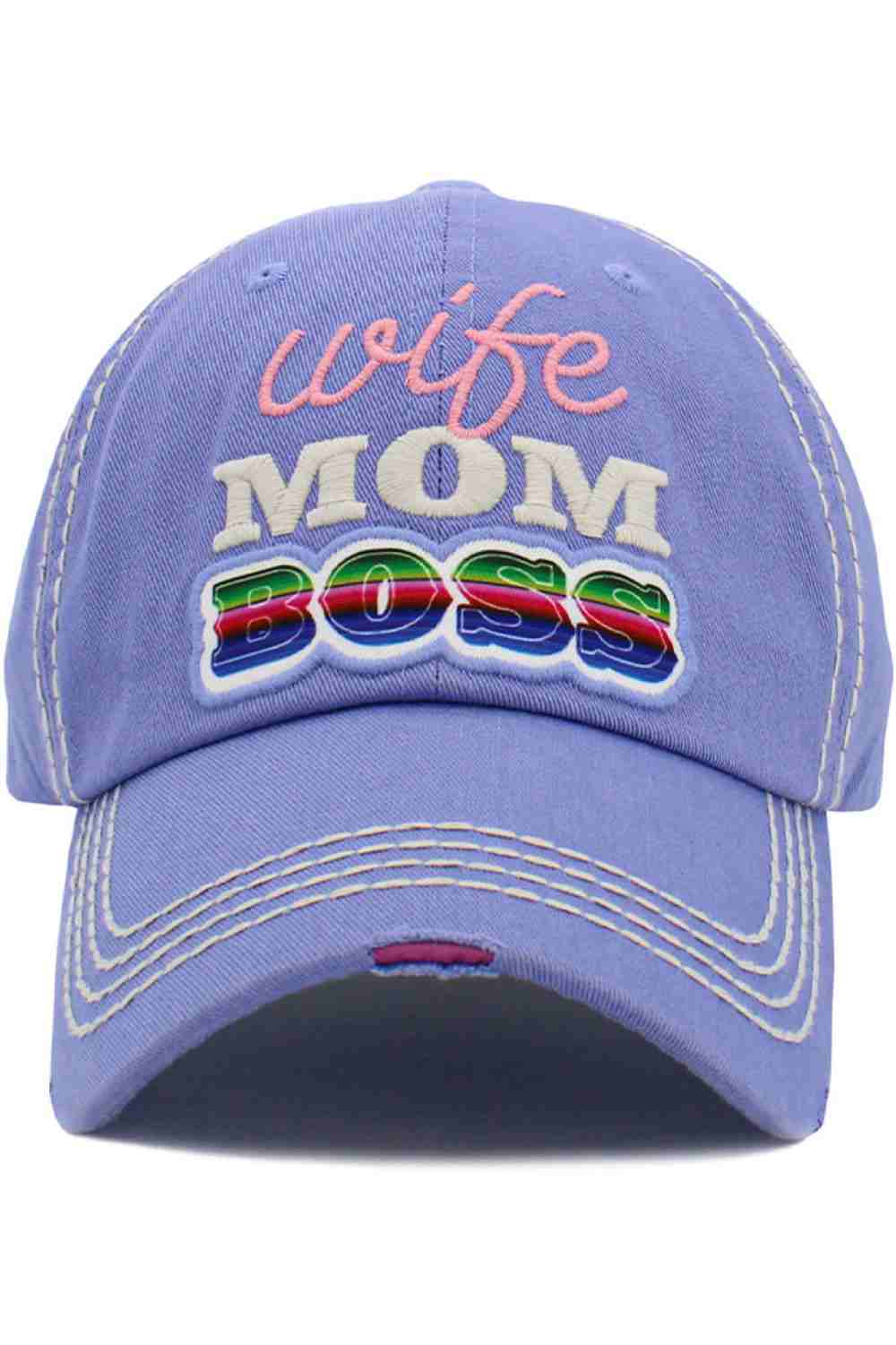 WIFE MOM BOSS Vintage Ball Cap