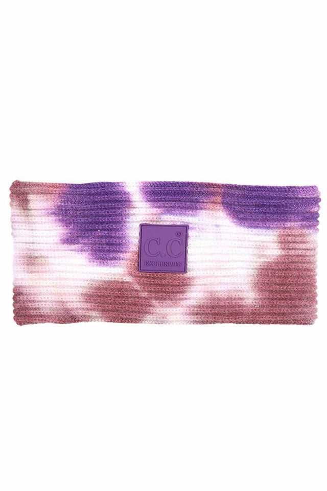 C.C Tie Dye Headband With Rubber Patch Headwrap Earmuffs