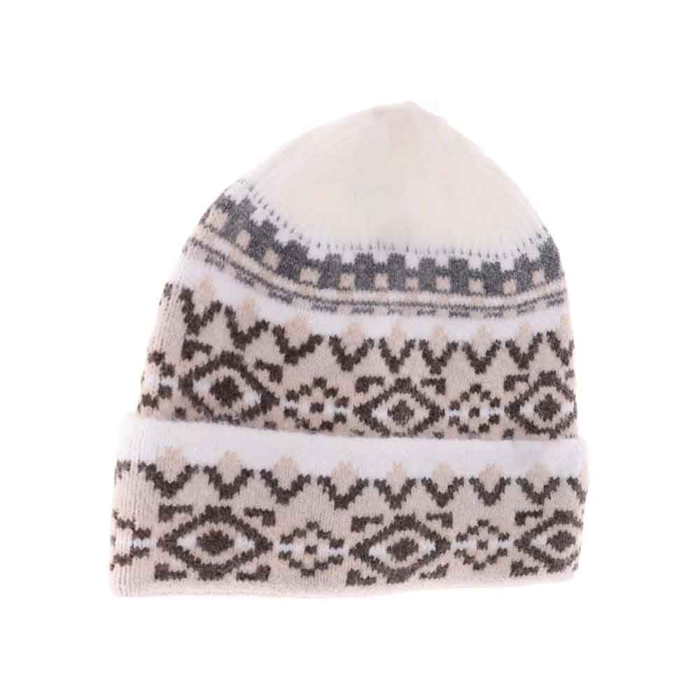 Aztec Pattern Cuff C.C Beanie