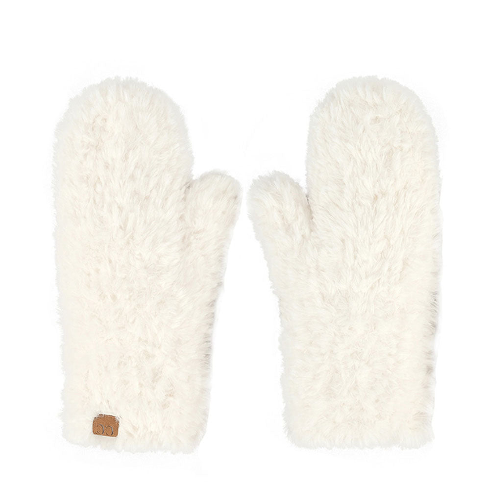 C.C Faux Fur Mittens