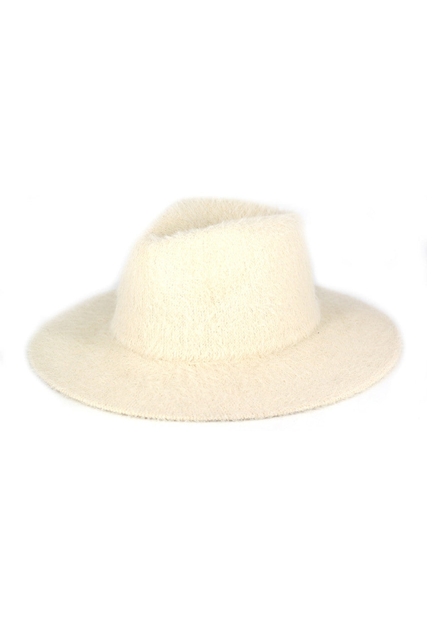 Fuzzy Palin Solid Winter Fedora Hat