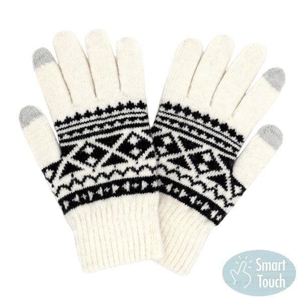 Knit Aztec Smart Gloves